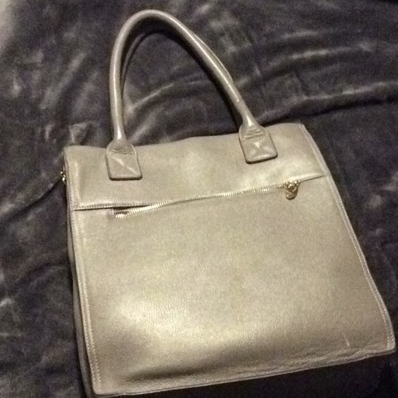 Erica Anenberg Madison Messenger Bag Gray - Picture 3 of 8